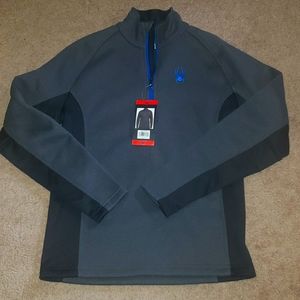 NWT Mens Spyder Half Zip Pullover Sweater Skiing Snowboarding Hiking New